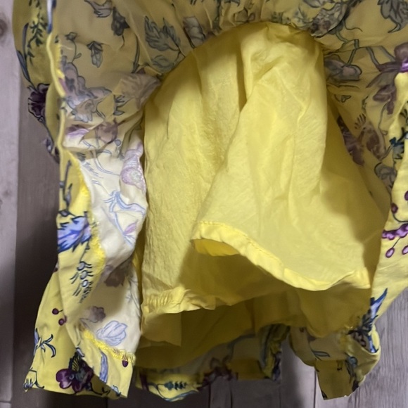 Janie and Jack Toddler Girl Aurora Floral Ruffle Dress Yellow - Picture 6 of 9